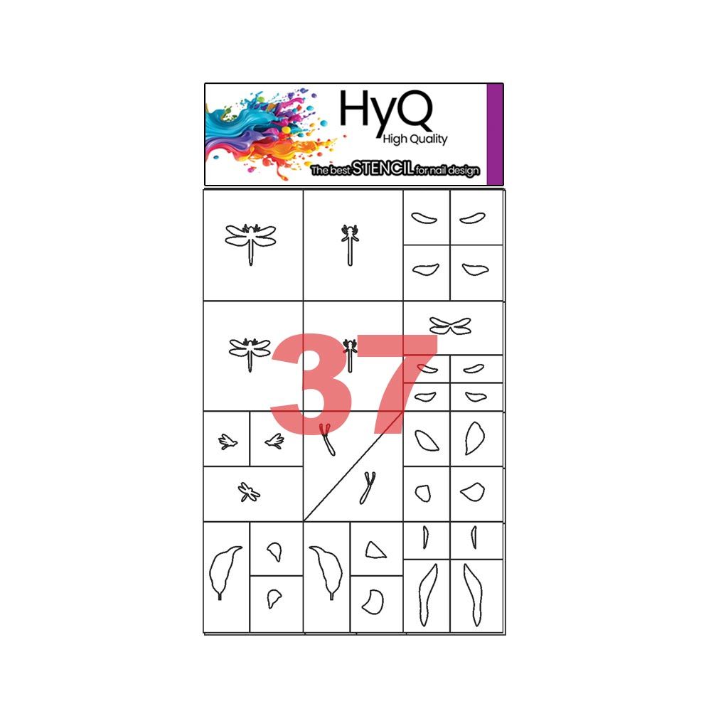 استنسیل ناخن مخصوص ایر براش های‌کیو ( کد37)