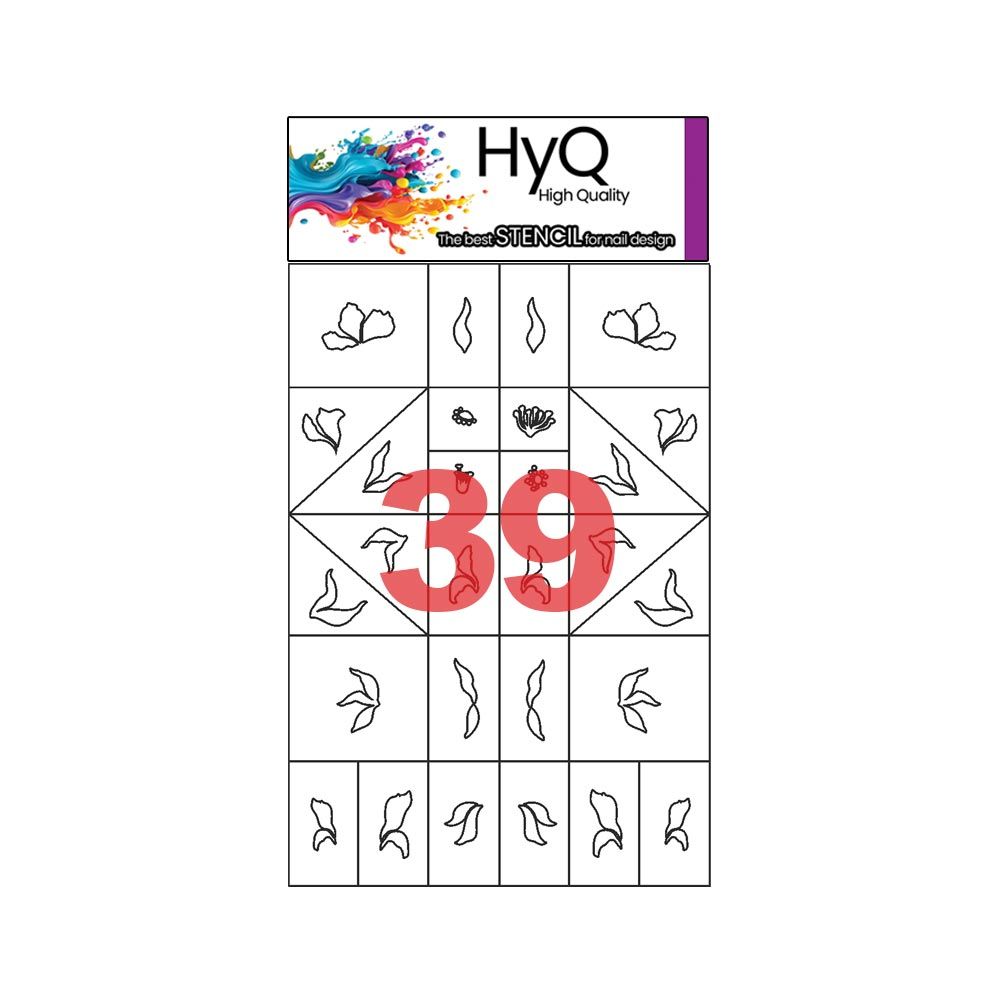 استنسیل ناخن مخصوص ایر براش های‌کیو ( کد39)