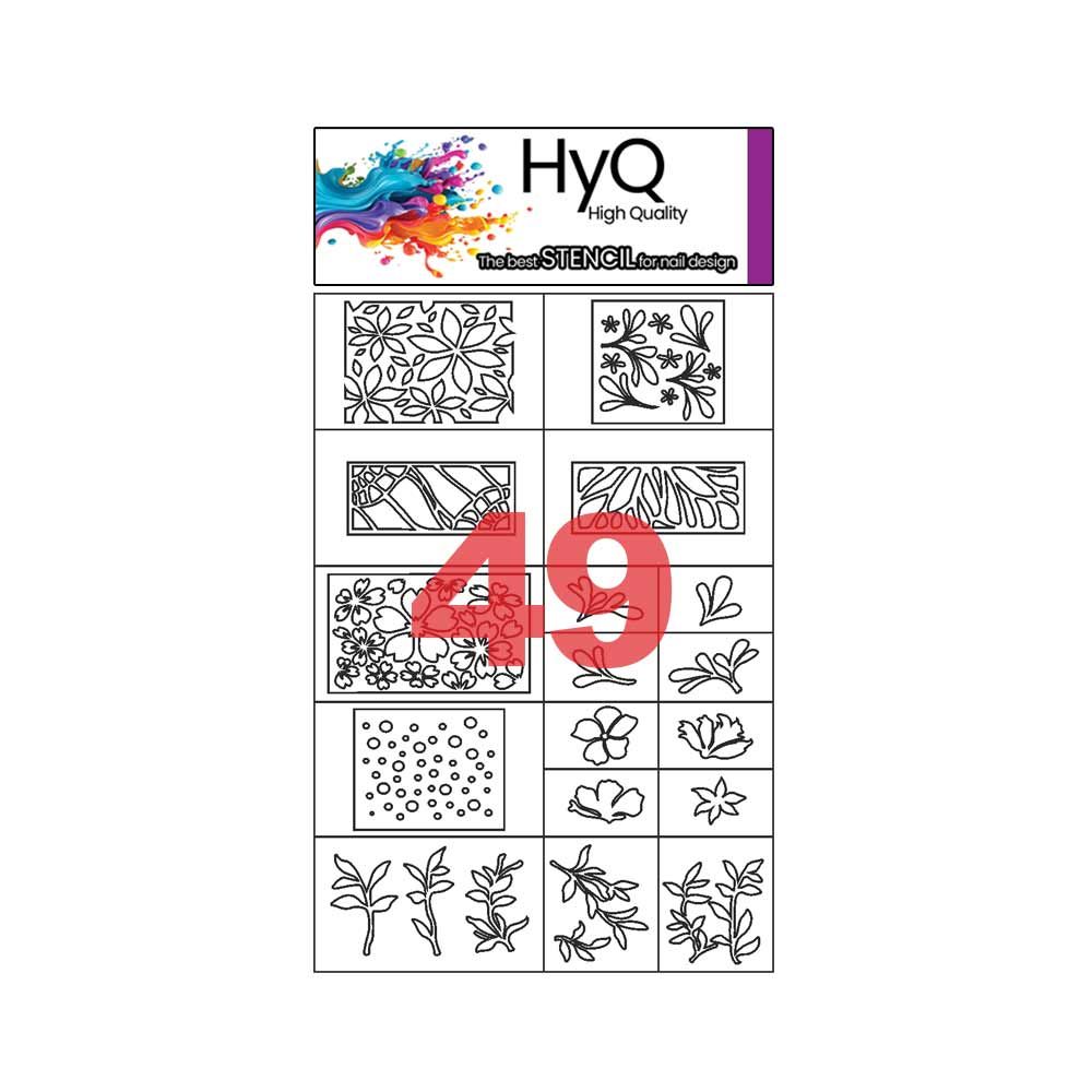 استنسیل ناخن مخصوص ایر براش های‌کیو ( کد49)