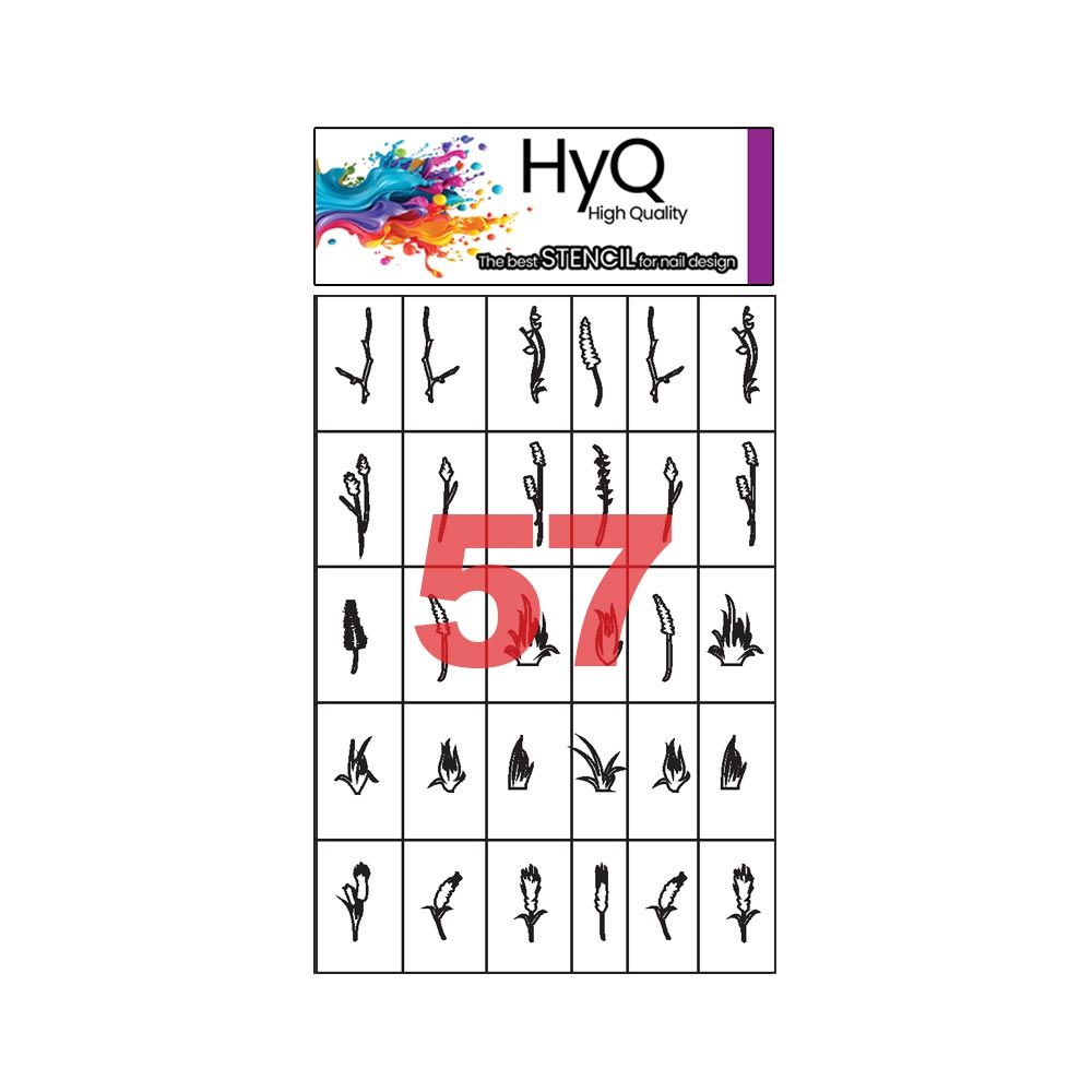استنسیل ناخن مخصوص ایر براش های‌کیو ( کد57)