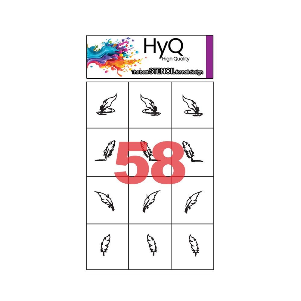 استنسیل ناخن مخصوص ایر براش های‌کیو ( کد58)