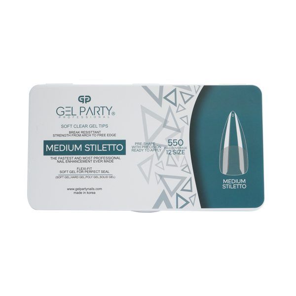 تیپ ژل (ژلیکس) ژل پارتی 550 عددی نوک تیز متوسط Medium Stiletto